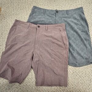 Lot of 2 - 7Diamonds Shorts Mens 36 Velocity Performance Stretch Quick Dry